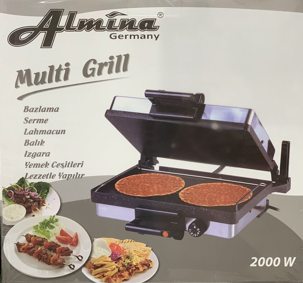 Almina Multigrill 2000W Kontaktgrill Toaster+Kasserolle