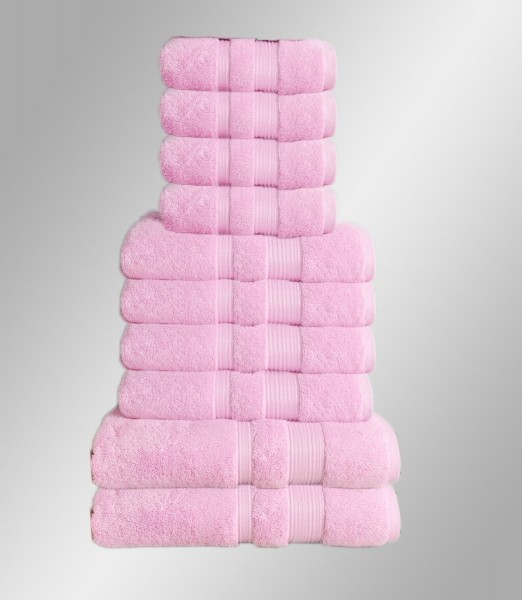 "10er Set Handtuch Badetuch Gästetuch Baumwolle Farbe: Pink "